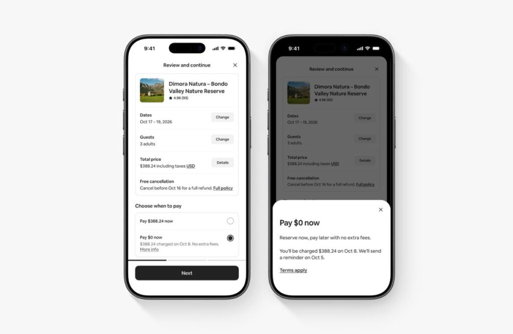 Airbnb Reserve Now Pay Later: Κρατήσεις χωρίς άμεση πληρωμή παγκοσμίως Airbnb Reserve Now Pay Later
